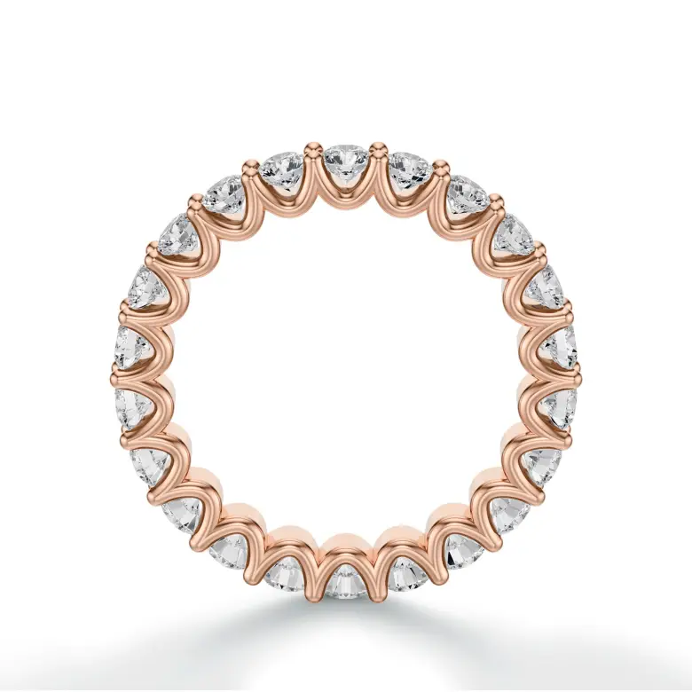 Pierścionek z brylantami eternity różowe złoto SBO_002